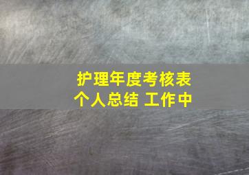 护理年度考核表个人总结 工作中